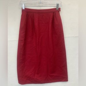 VINTAGE PENDLETON Wool Skirt Cranberry Red size 6